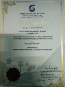 Sijil Kursus Pembangunan Manual