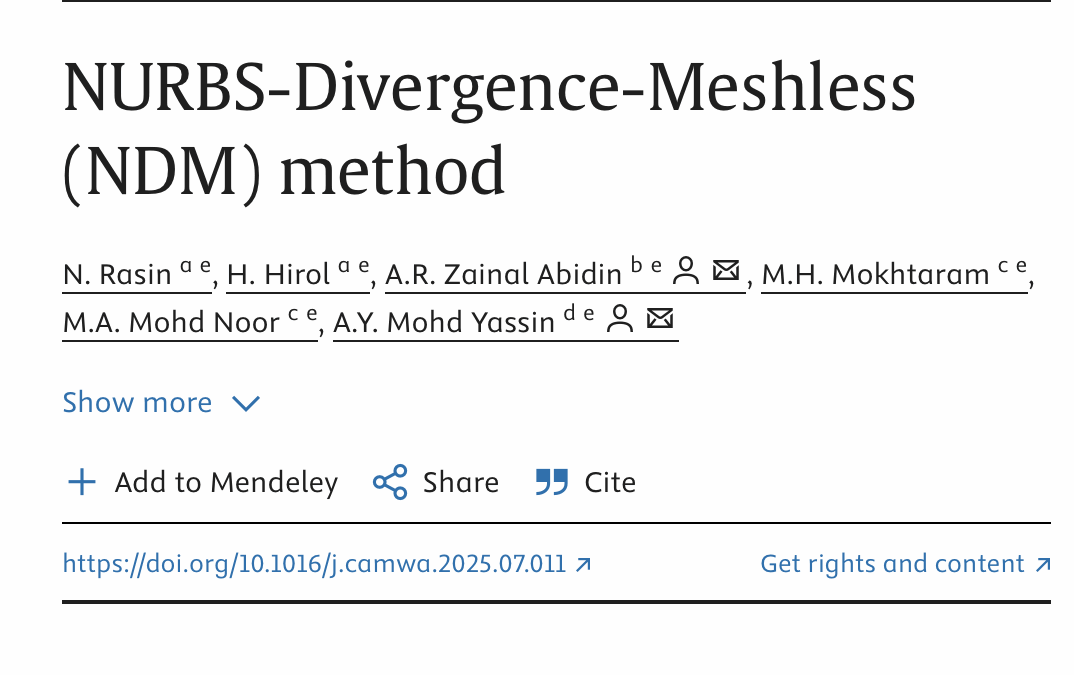 NURBS-Divergence-Meshless (NDM) method