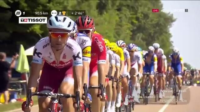 Shady scenes as parasol lands on road!