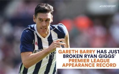 Gareth Barry makes record-breaking 633rd Premier League appearance