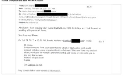 Ivanka Trump used personal email for government business