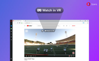 Opera adds a shortcut to push videos straight to VR headsets