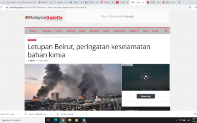 My Article About Beirut Ammonium Nitrate Explosion Published in MalaysiaGazzete