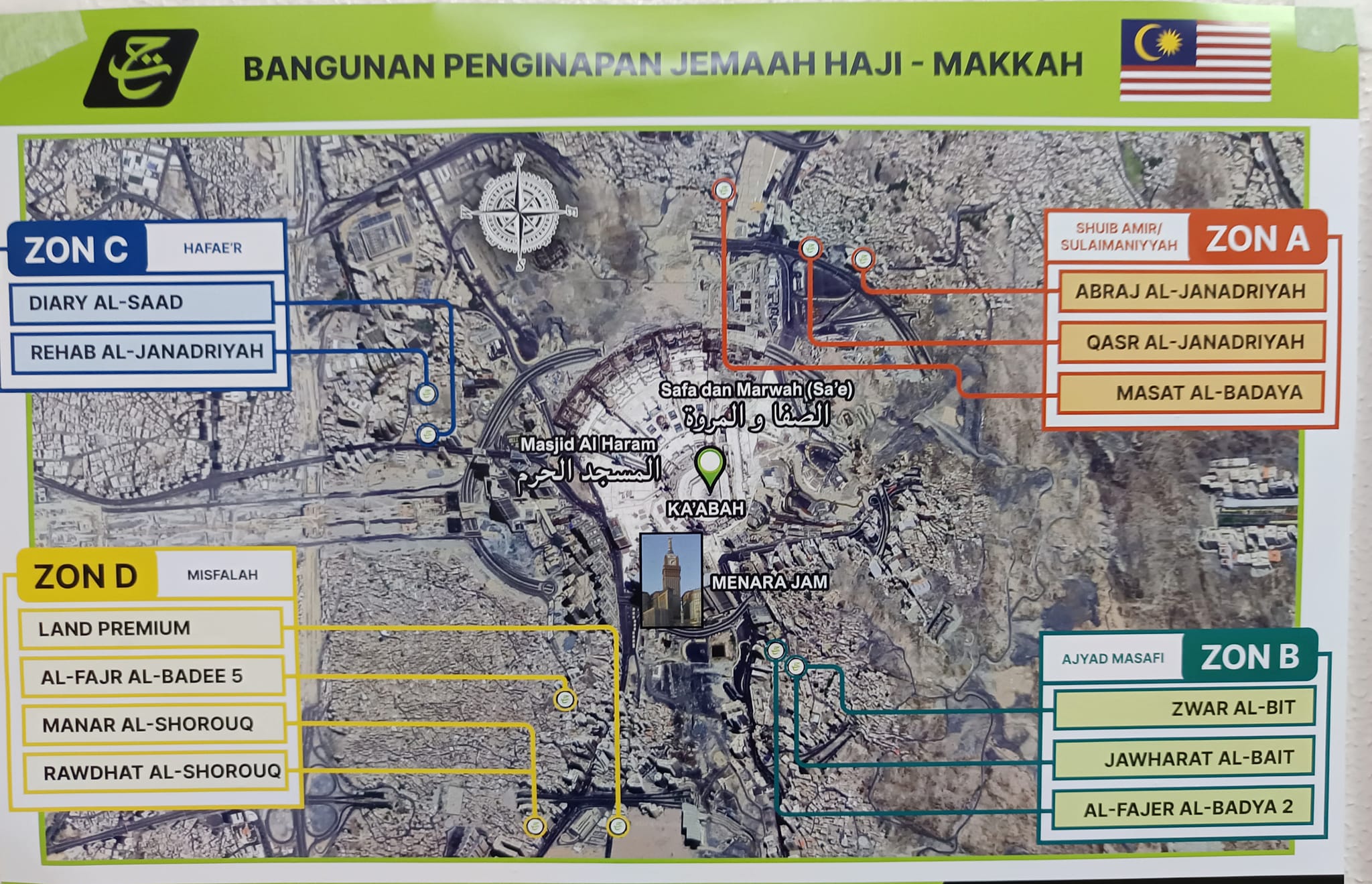 Anggaran Masa Perjalanan Jemaah Haji dari Maktab ke Masjidil Haram