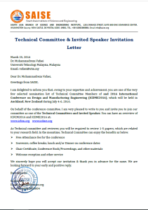 Invitation Letter