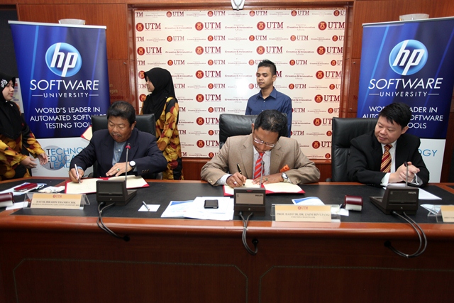 The Memorandum of Understanding MoU Signing Ceremony Between UTM and Hewlett-Packard (M)  and Technology Education Leader